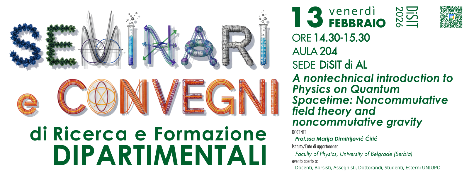 SEMINARIO DiSIT 13.03.2026 ore 14.30 AULA 204