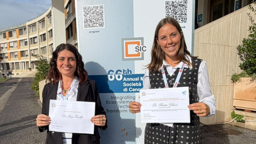Irene Fiorilla e Beatrice Ghezzi premiate con il Travel grant e il premio Niccolò Sartoni 2026